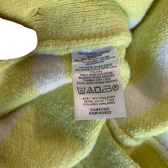 Loft Yellow Striped Women Sweater sz Small, NWT - Picture 6 of 8